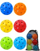 Bolas de golfe HOTWIND 3", pacote com 6, Colorful Practice, com bolsa Bolas de golfe HOTWIND 3", pacote com 6, Colorful Practice, com bolsa