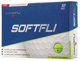 Bolas de Golfe Maxfli SoftFli Matte Verde Pacote com 12
