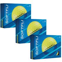 Bolas de Golfe Maxfli SoftFli Pacote com 36 Unidades Amarelo Brilhante Duráveis Bolas de Golfe Maxfli SoftFli Pacote com 36 Unidades Amarelo Brilhante Duráveis