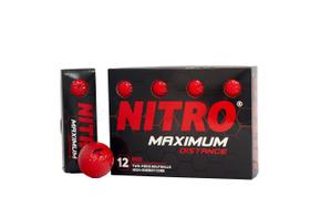 Bolas de golfe Nitro Maximum Distance 12 unidades vermelhas
