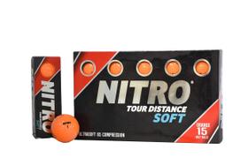 Bolas de Golfe Nitro Tour Distance Soft - Pacote com 15 Bolas Laranja