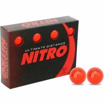Bolas de golfe Nitro Ultimate Distance, pacote com 15, vermelhas