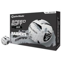 Bolas de Golfe TaylorMade Speed Soft Ink NFL Raiders Dúzia Bolas de Golfe TaylorMade Speed Soft Ink NFL Raiders Dúzia