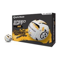 Bolas de Golfe TaylorMade Speed Soft Ink NFL Steelers Dúzia Bolas de Golfe TaylorMade Speed Soft Ink NFL Steelers Dúzia