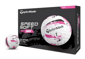 Bolas de golfe TaylorMade SPEEDSOFT Ink Pink 1 dúzia
