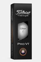 Bolas de golfe Titleist Pro V1 2025, pacote com 3, manga branca
