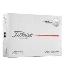 Bolas de golfe Titleist Velocity AIM design laranja e preto Bolas de golfe Titleist Velocity AIM design laranja e preto