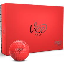 Bolas de golfe Vice Golf Pro Red 2019 (uma dúzia)