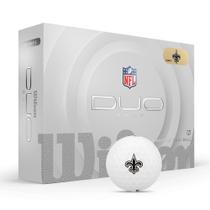 Bolas de golfe Wilson 2025 Duo Soft NFL, pacote com 12 bolas de golfe New Orleans Saints