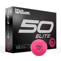 Bolas de golfe Wilson Fifty Elite, pacote com 12, rosa