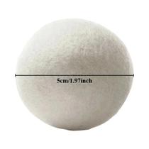 Bolas De Lã Natural Para Secadora, Amaciante De Tecido Reutilizável, Acessórios Para Lavanderia,