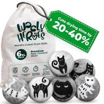 Bolas de lã para secadora WOOLY HEROES 6 unidades XL, lã orgânica da Nova Zelândia Bolas de lã para secadora WOOLY HEROES 6 unidades XL, lã orgânica da Nova Zelândia