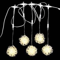 Bolas de LED brancas quentes String Light Vickerman 244 cm