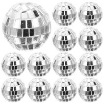 Bolas De Luz Disco Mini Espelhadas Prateadas 12 Peças Pingentes De Vidro Para Árvore De Natal 3cm