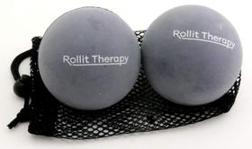 Bolas de Massagem Rollit Therapy 9 cm Borracha Macia Par