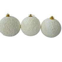 Bolas de natal brancas kit com 3unid