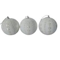 Bolas de natal brancas mini flores