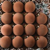Bolas de Natal de veludo marrom Liliful, 15 peças, enfeites de 8 cm