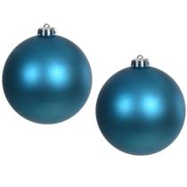 Bolas de Natal Decorada Grande 12cm Azul Luxo 2 unid