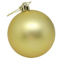 Bolas de Natal Decorada Grande 20cm Dourada Fosca Luxo 1unid
