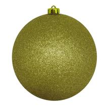 Bolas de Natal Decorada Grande 20cm Dourada Gliter Luxo 1un