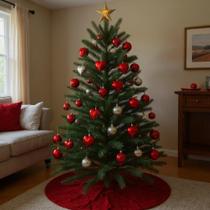 Bolas de Natal em Forma de Coração Vermelho 8 Pçs 4cm