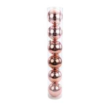 Bolas de Natal em Tubo - Rose Gold - 10cm - 6 unidades - Cromus - Rizzo