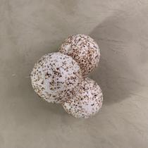 Bolas De Natal Flocada Branco E Cortiça Tok Da Casa - Cx