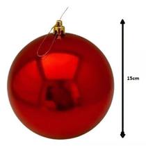 Bolas de Natal Grande 15cm Vermelha Brilhante Luxo 4 unid Bolas de Natal Grande 15cm Vermelha Brilhante Luxo 4 unid
