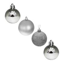 Bolas de Natal Kit com 9 Unidades Decoração Natalina Enfeites Árvore Tamanho Médio 6cm - Dolce Home