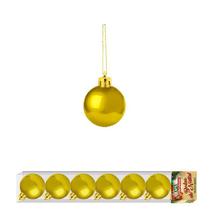 Bolas De Natal Lisa Dourada Com 7 Unidades Decoração Natal - Art Christmas