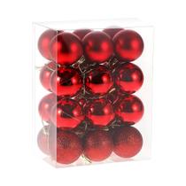 Bolas De Natal Luxo 6cm 24 Unidades 6 Unidades Glitter fosco