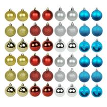 Bolas De Natal Mista 4cm 15 Unidades Vermelha Dourada Prata