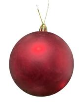 Bolas De Natal Natalino Vermelha Lisa Fosca Luxo com 3un Bolas De Natal Natalino Vermelha Lisa Fosca Luxo com 3un