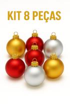 Bolas de Natal Prata/Dourada 6cm Enfeites Decorativos