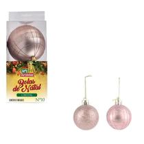 Bolas de Natal Rose Ø10cm c/2 Unidades