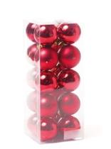 BOLAS DE NATAL SORTIDAS VERMELHA 4cm JG C/20 PC