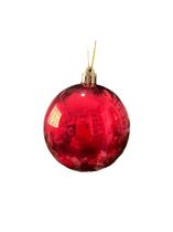 Bolas de Natal Vermelha Brilhante Luxo Premium enfeite kit c/8