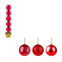 bolas de natal vermelha dourada 6cm bolas natalina 6 cm - Zein