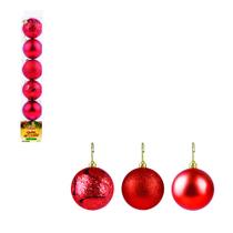 bolas de natal vermelha dourada 6cm bolas natalina 6 cm