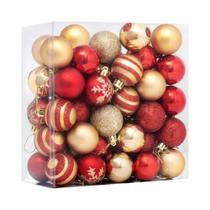 Bolas De Natal Vermelhas E Douradas 50 Peças Enfeite Pendente Decoração De Árvore De Natal Presentes Bolas De Natal Vermelhas E Douradas 50 Peças Enfeite Pendente Decoração De Árvore De Natal Presentes