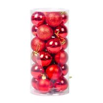 Bolas de Natal Vermelho e Dourado Enfeites Natalinos Arvore Natal Kit 60/45/30/15