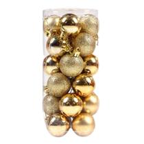 Bolas de Natal Vermelho e Dourado Enfeites Natalinos Arvore Natal Kit 60/45/30/15