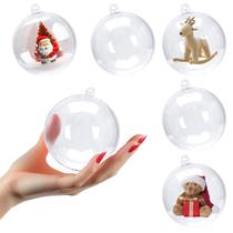 Bolas de ornamento AMS em acrílico transparente preenchíveis de 80 mm (pacote com 30) Bolas de ornamento AMS em acrílico transparente preenchíveis de 80 mm (pacote com 30)