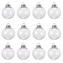 Bolas de ornamento Delemonte Clear Plastic 80 mm (12 unidades)