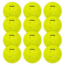 Bolas de pickleball Franklin Sports X-40, pacote com 12 bolas ao ar livre Bolas de pickleball Franklin Sports X-40, pacote com 12 bolas ao ar livre
