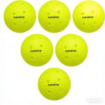 Bolas de pickleball para exterior, 6 unidades, 40 furos, duráveis Bolas de pickleball para exterior, 6 unidades, 40 furos, duráveis
