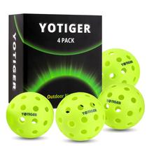 Bolas de Pickleball YOTIGER - Pacote com 4 - 40 Furos - Alto Rebote