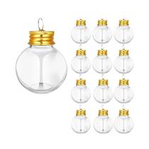 Bolas De Plástico Transparente Para Bebidas De Natal, 10 Peças, Enfeites De Árvore Recheáveis,