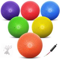 Bolas de playground Dodgeball BallFun, 21,6 cm, pacote com 6, bomba e bolsa Bolas de playground Dodgeball BallFun, 21,6 cm, pacote com 6, bomba e bolsa